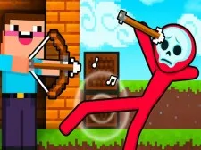 Noob archer vs Stickman Zombie: zombie shooter